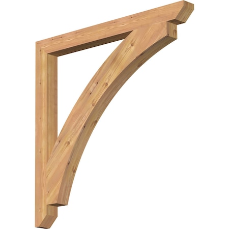 Ekena Millwork Thorton Slat Smooth Bracket, Western Red Cedar, 3 1/2"W x 42"D x 42"H BKT04X42X42THR06SWR